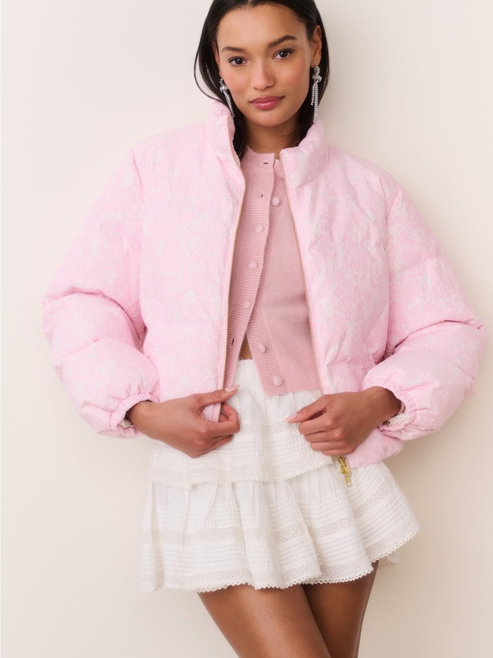 LoveShackFancy Celeste Quilted Puffer Jacket